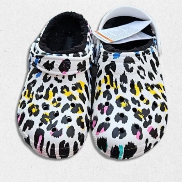 CROCS Black and White Mules Comfortable Slip-On Clogs - Picture 2 of 4